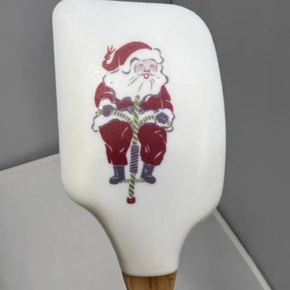 Threshold Christmas Santa Silicone Spatula with Wood Handle